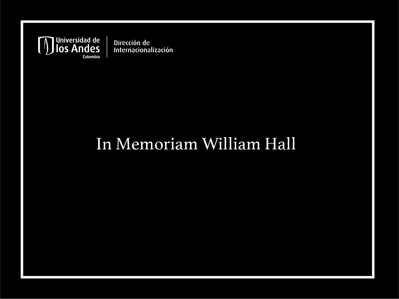 In Memoriam William Hall